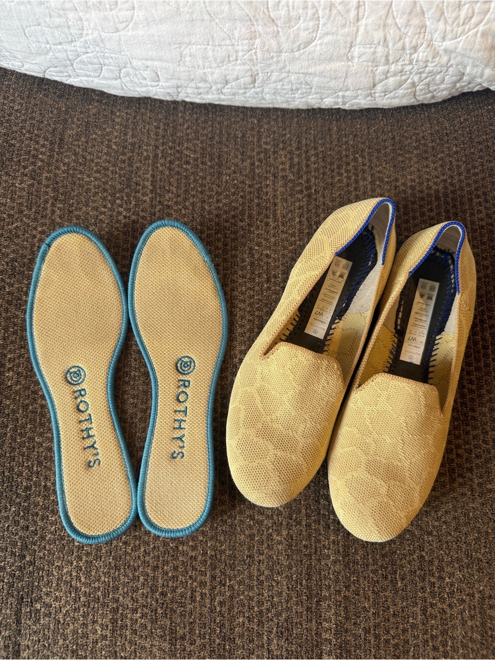 Rothy's Sahara Gold Giraffe The Loafer Knit Comfort Slip On Flats Women’s Size 7